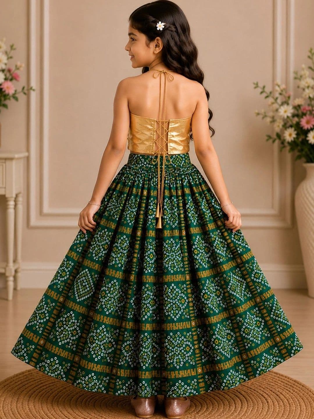 KALINI Girls Ready to Wear Lehenga & thumbnail 4