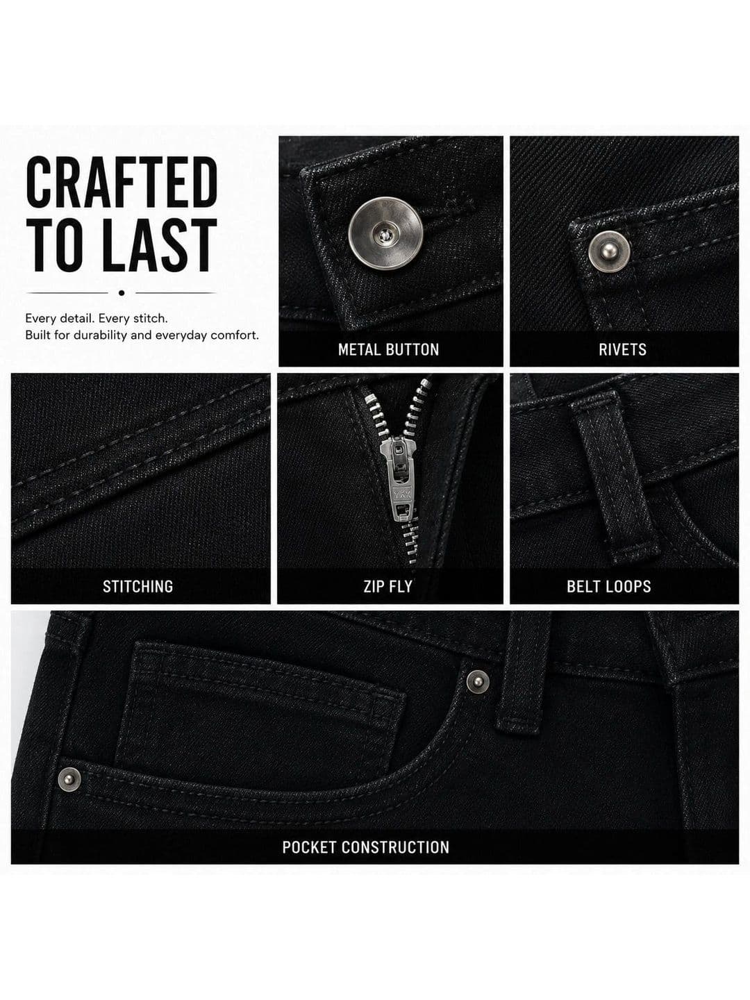 Mast & Harbour Men Straight Fit High-Rise Stretchable Jeans thumbnail 3