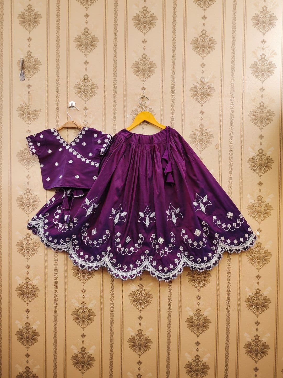 KALINI Girls Embroidered Thread Work Ready to Wear Lehenga & thumbnail 6