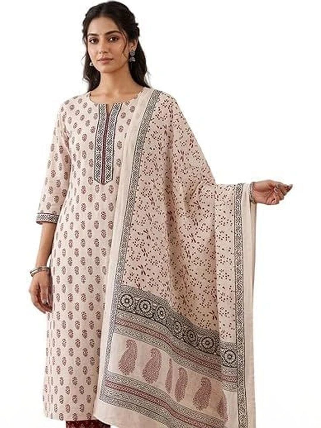 DEEPTI BOUTIQUE Hand Block Print Dress Material - view 1