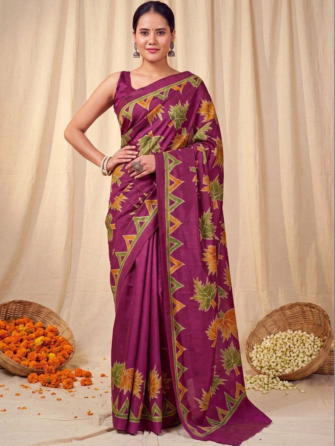 Anouk Bagh Silk Blend Designer Saree - view 1