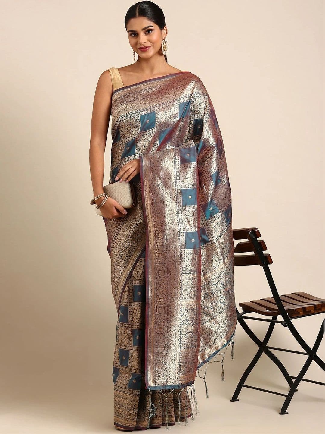 Dhaaga Ghar Woven Design Zari Art Silk Banarasi Saree - view 1