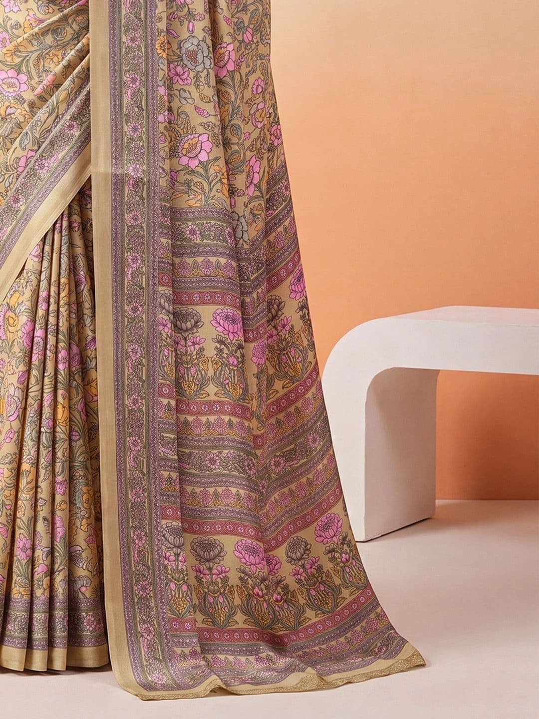 Anouk Paisley Poly Crepe Designer Saree thumbnail 6