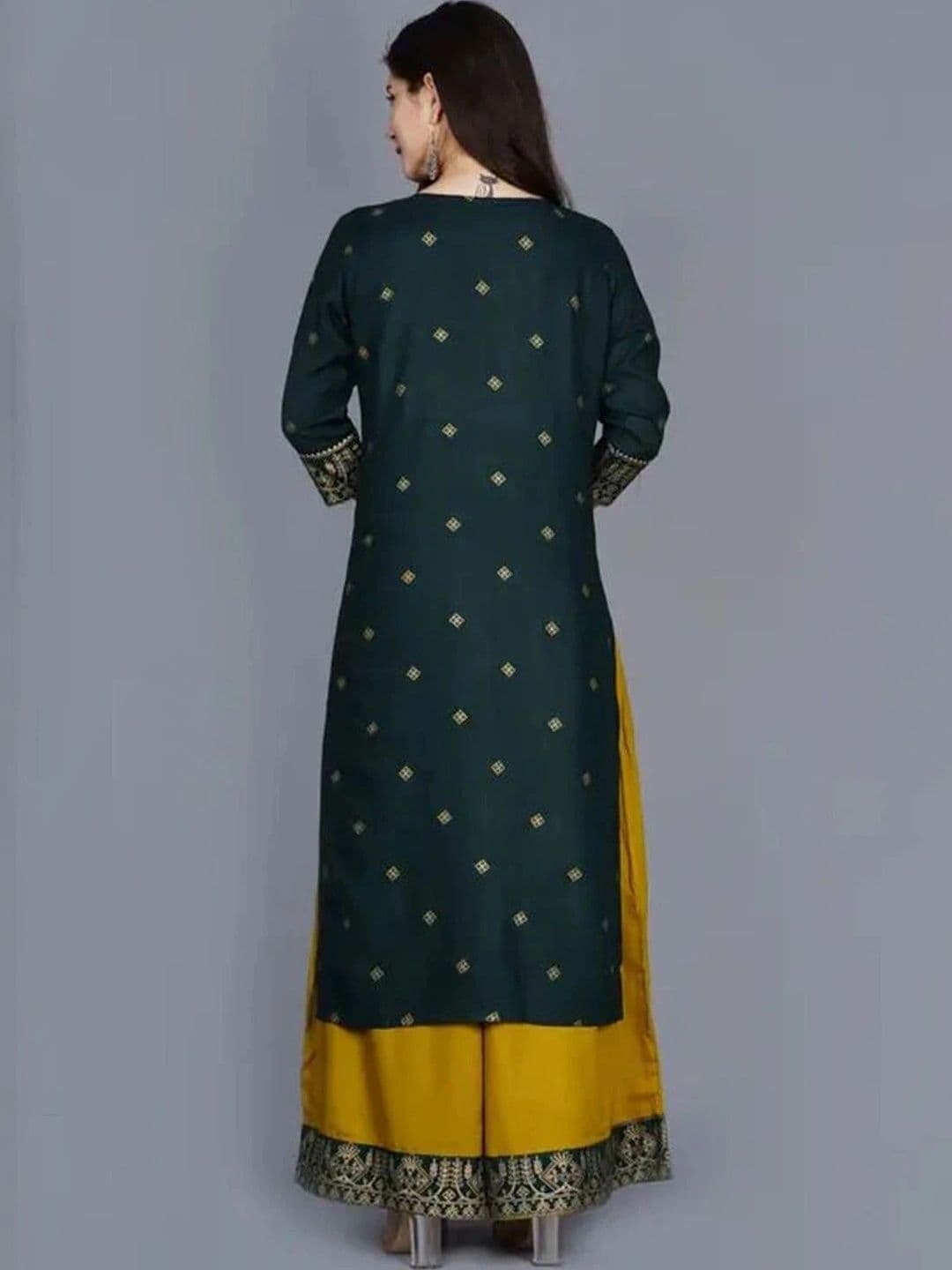 KALINI Women Ethnic Motifs Printed Regular Kurta with Palazzos thumbnail 3