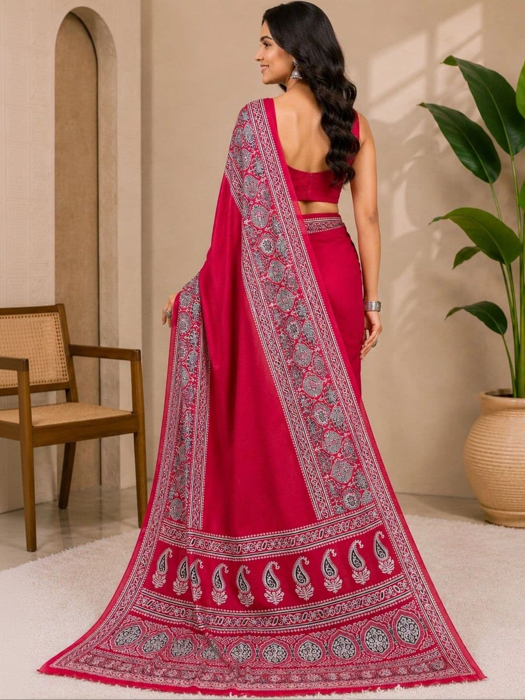 DIVASTRI Paisley Art Silk Designer Saree thumbnail 4