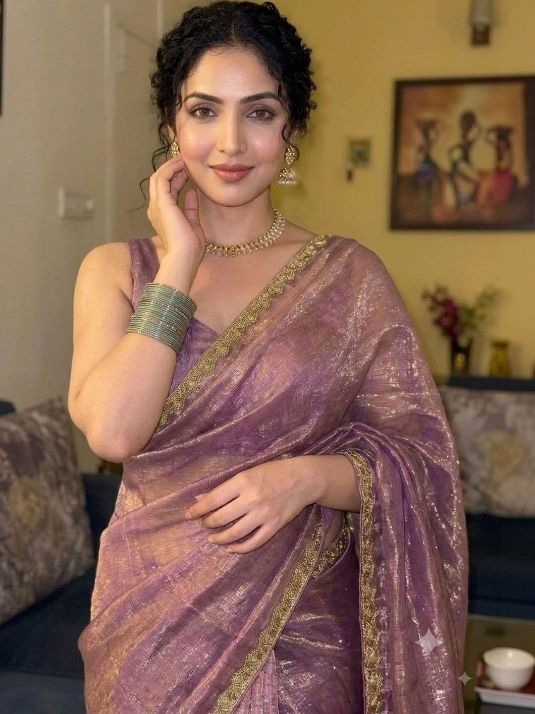 Akshmi Creation Zari Supernet Saree thumbnail 4