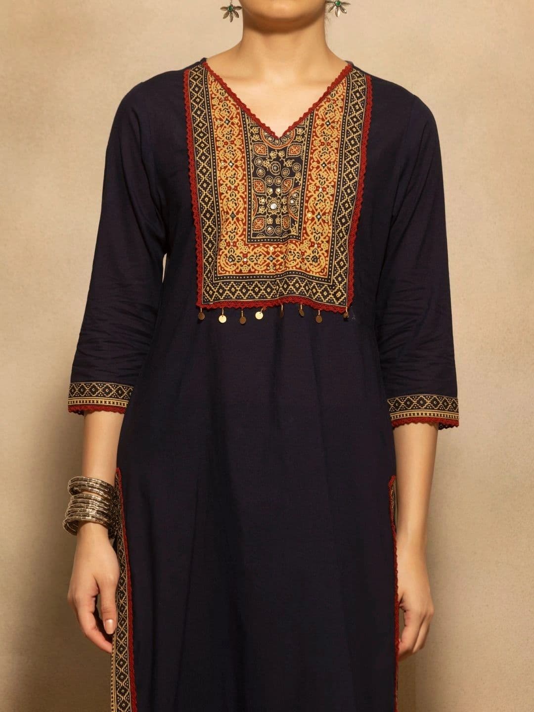 Sabhyata Women Ethnic Motifs Embroidered Regular Mirror Work Kurta with Trousers & Dupatta thumbnail 7