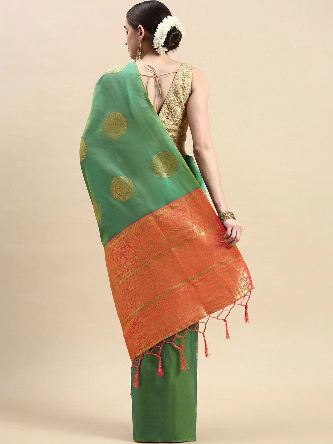 Dhaaga Ghar Woven Design Zari Art Silk Banarasi Saree thumbnail 7