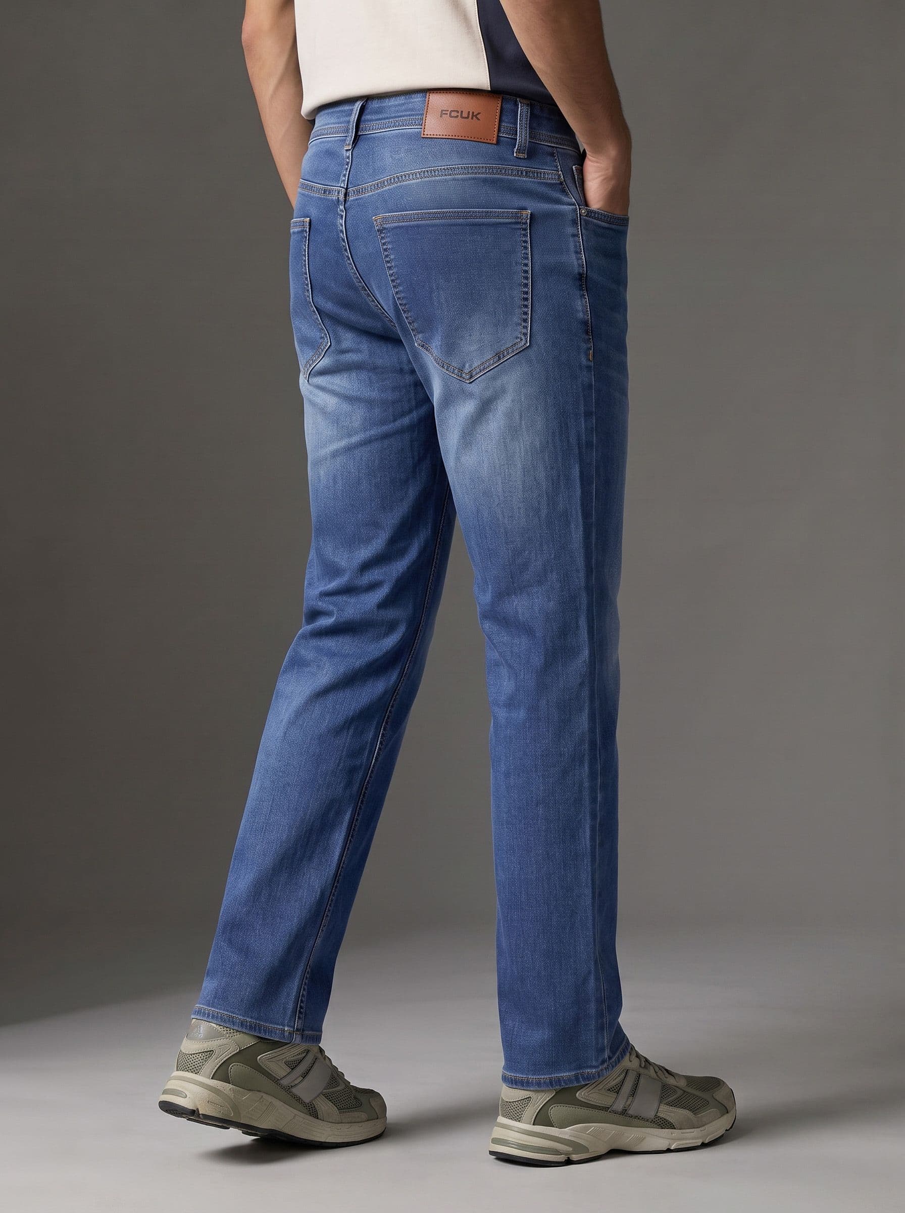 FCUK Men Straight Fit Heavy Fade Jeans thumbnail 2