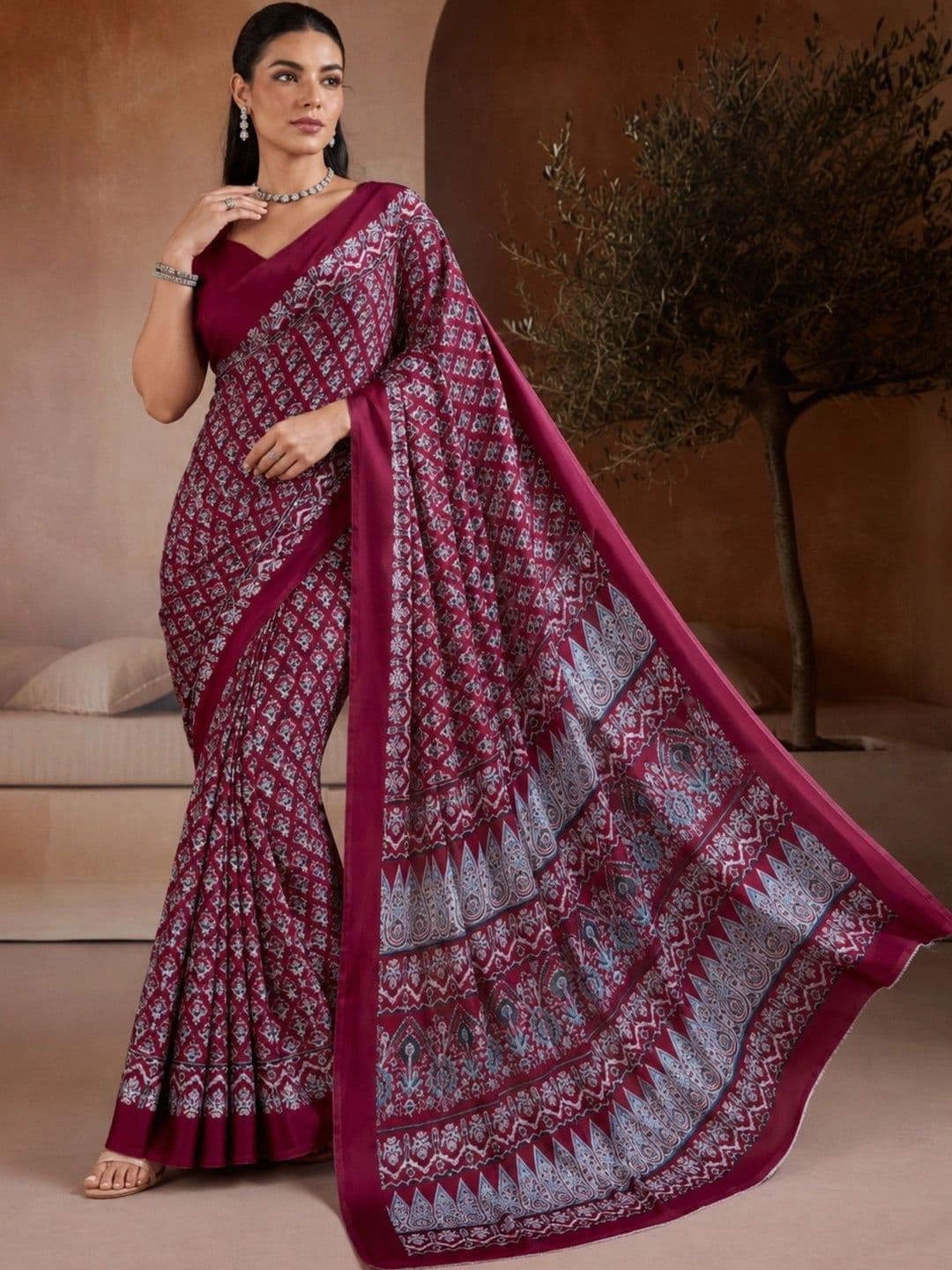 LeeliPeeri Designer Satin Designer Saree thumbnail 4