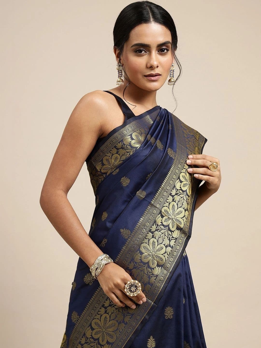Dhaaga Ghar Woven Design Zari Art Silk Banarasi Saree thumbnail 6