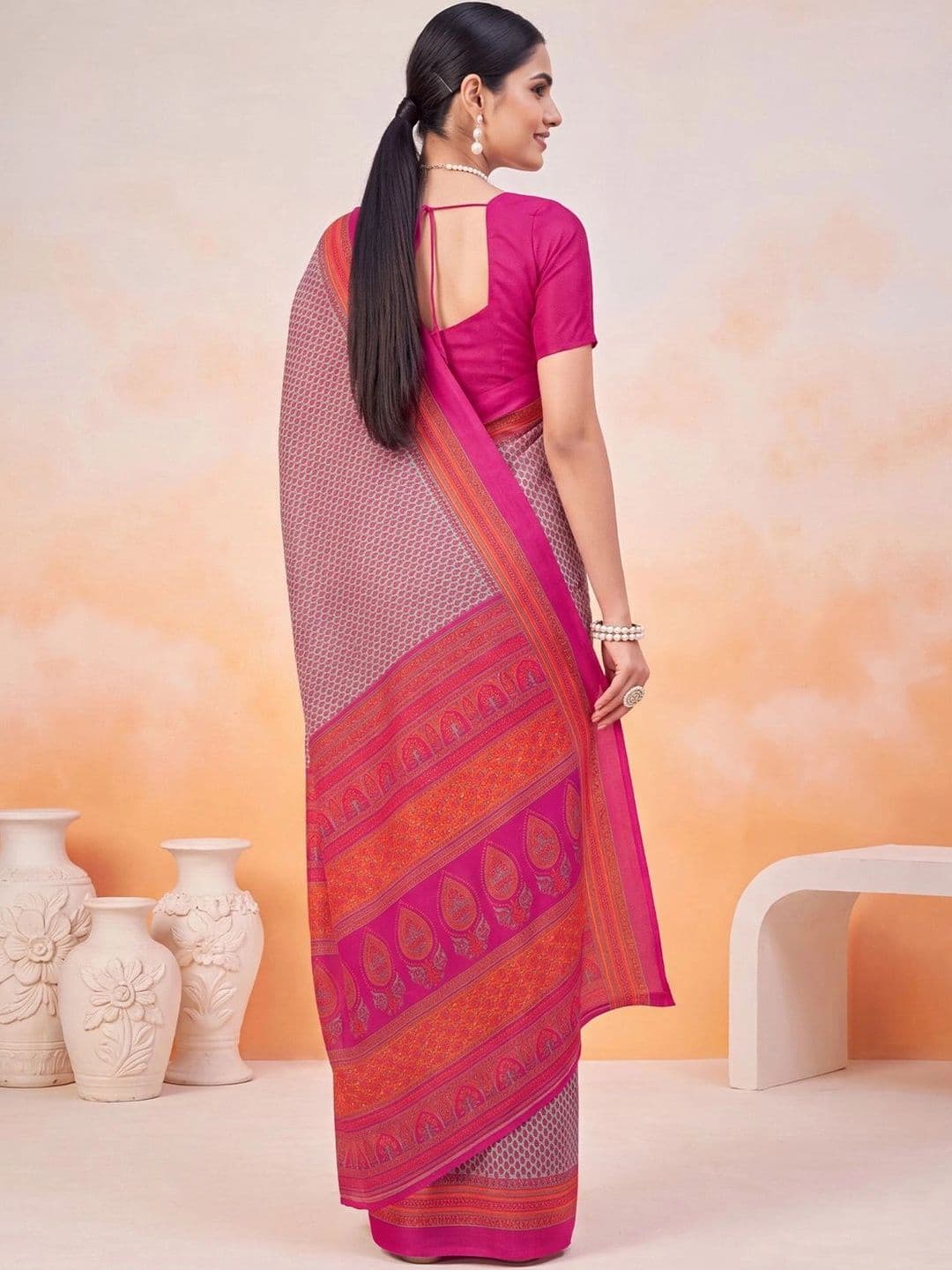 Anouk Poly Crepe Designer Saree thumbnail 5