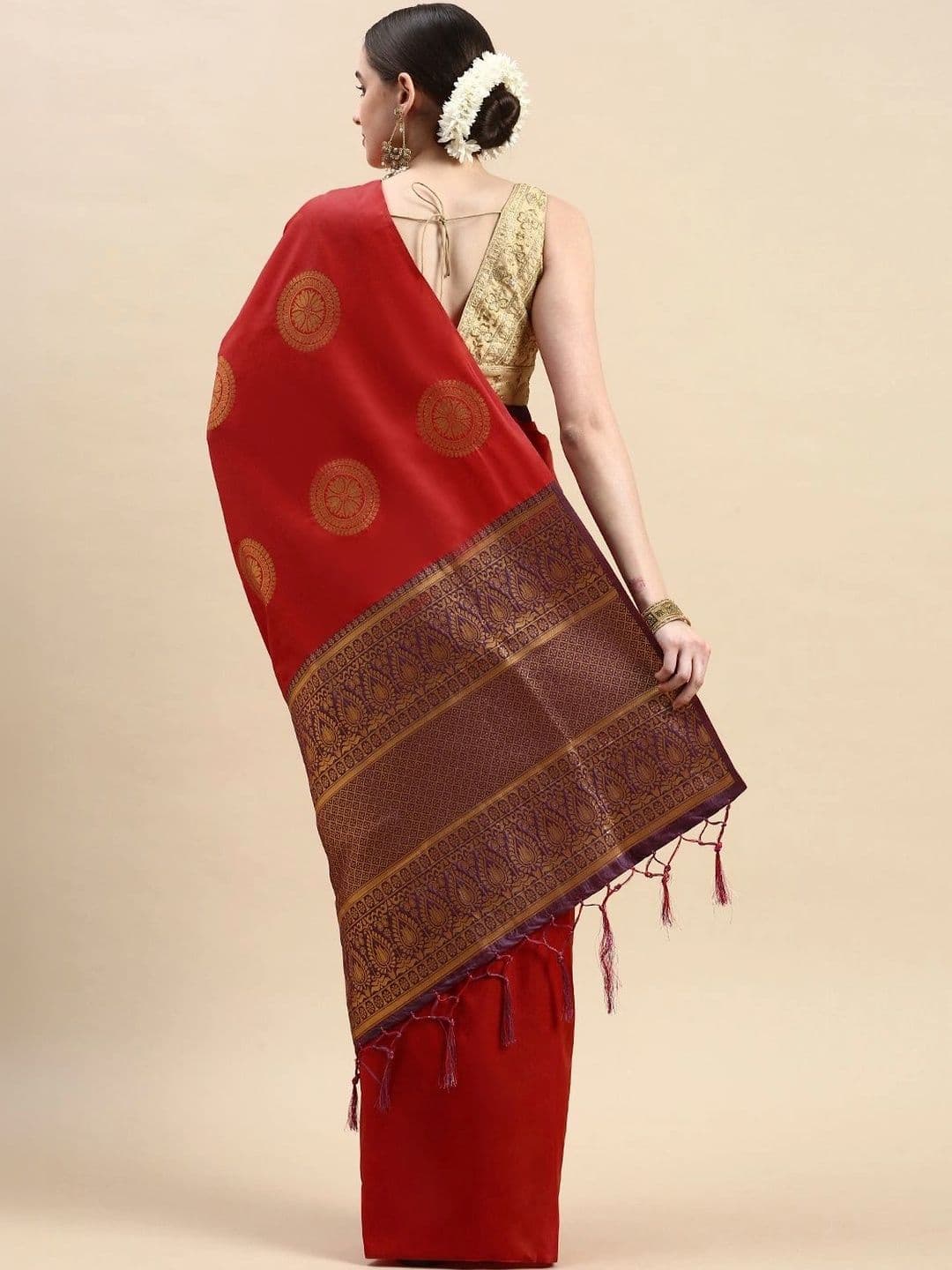 Dhaaga Ghar Woven Design Zari Art Silk Banarasi Saree thumbnail 5