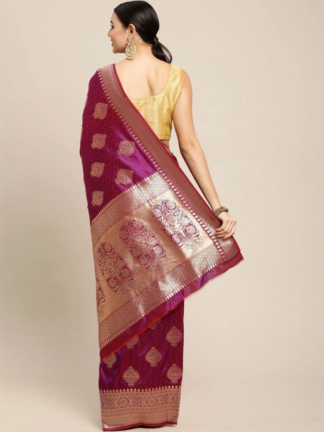 Dhaaga Ghar Woven Design Zari Art Silk Banarasi Saree thumbnail 2