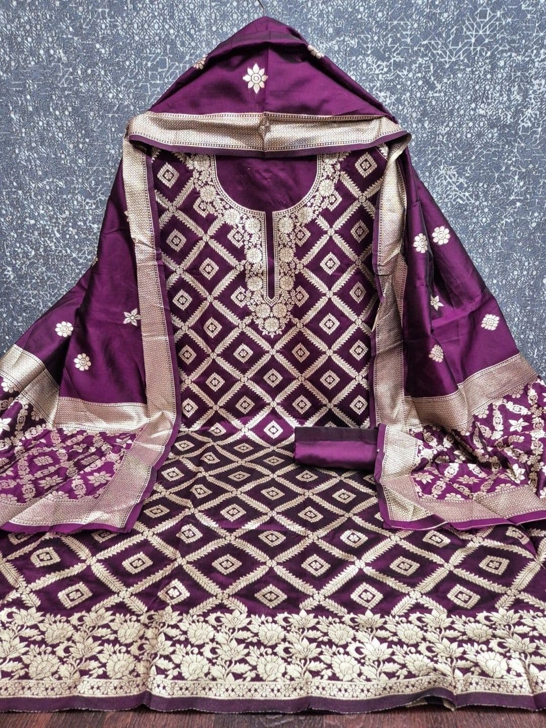 Dhaaga Ghar Art Silk Unstitched Dress Material thumbnail 2