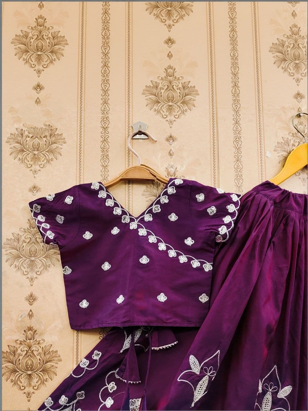 KALINI Girls Embroidered Thread Work Ready to Wear Lehenga & thumbnail 5