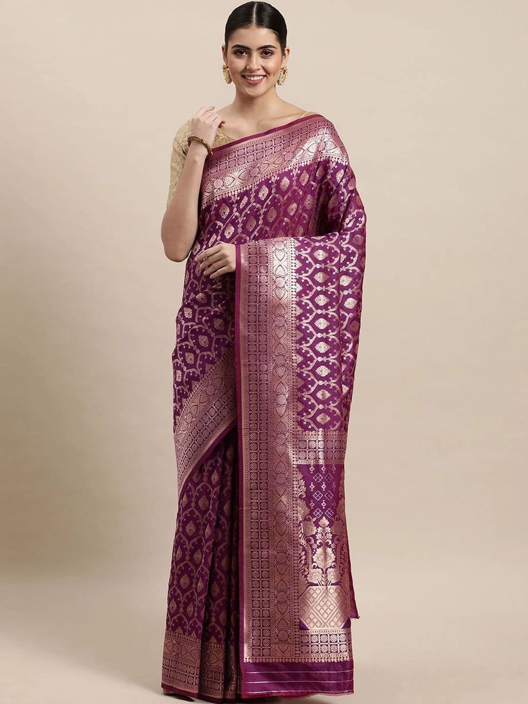 Dhaaga Ghar Woven Design Zari Art Silk Banarasi Saree - view 1