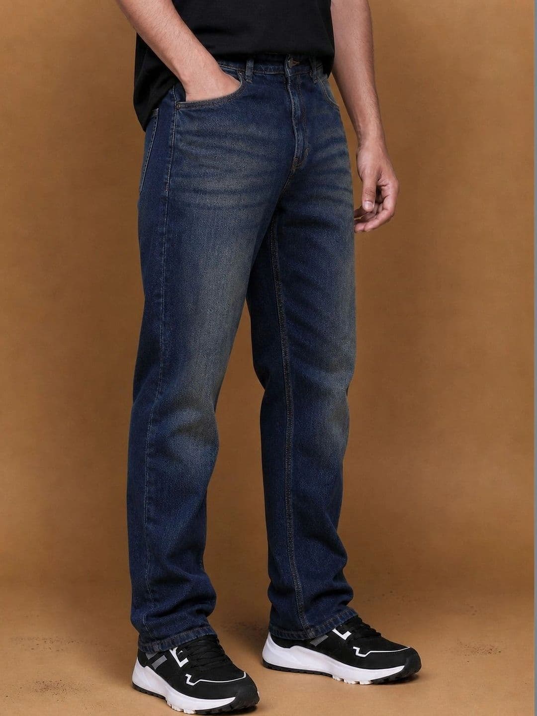 Roadster Men Jean Straight Fit Mid-Rise Low Distress Stretchable Jeans thumbnail 3