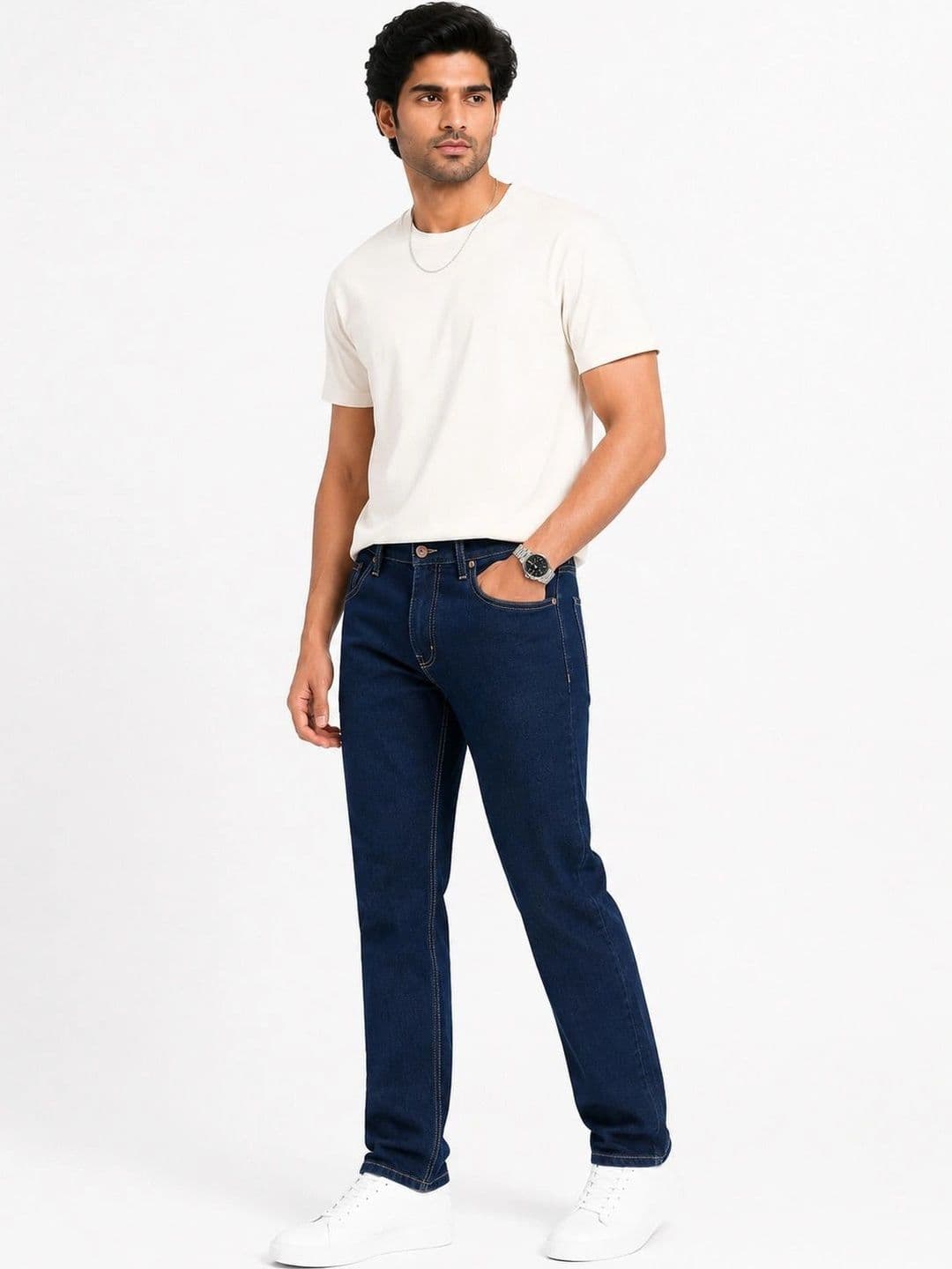 BAESD Men Straight Fit High-Rise Stretchable Jeans thumbnail 2