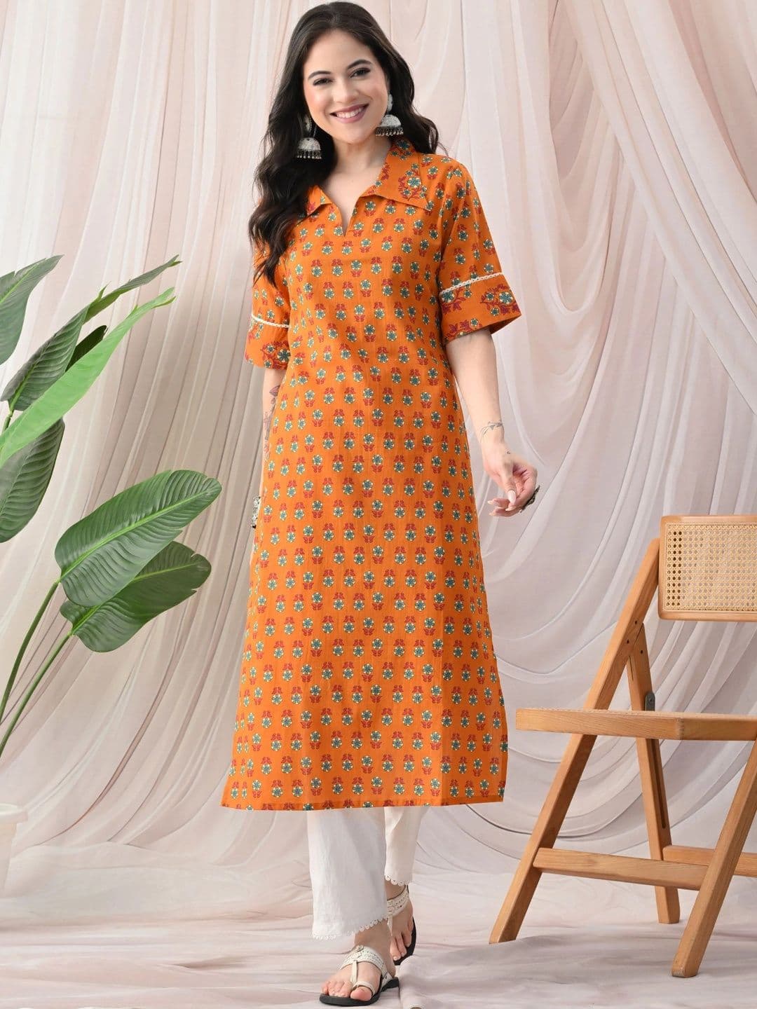 JEMCY Women Ethnic Motifs Printed Kurta thumbnail 3