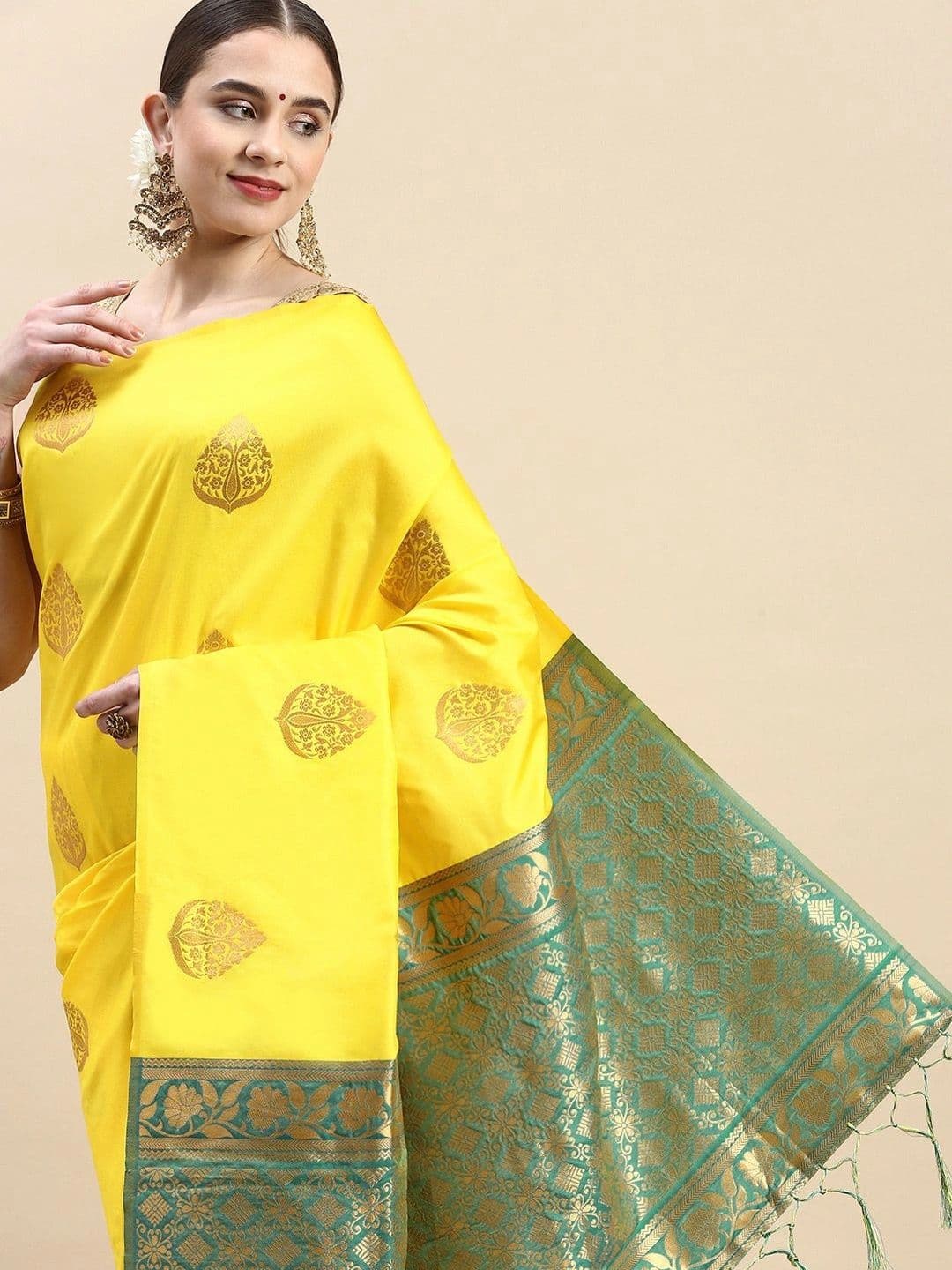 Dhaaga Ghar Woven Design Zari Art Silk Banarasi Saree thumbnail 7