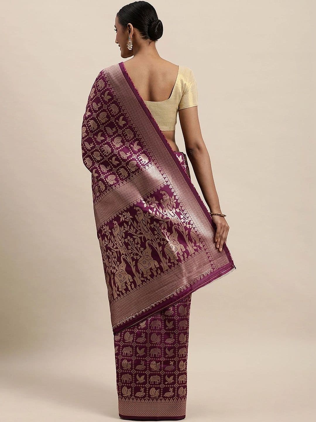Dhaaga Ghar Woven Design Zari Art Silk Banarasi Saree thumbnail 6