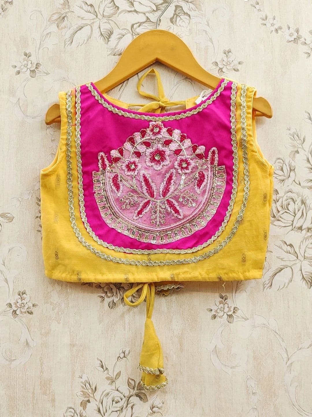 KALINI Girls Embellished Thread Work Ready to Wear Lehenga & Blouse With Dupatta thumbnail 2