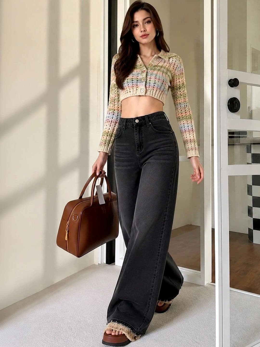 PINKLIT Women Wide Leg High-Rise Light Fade Jeans thumbnail 2