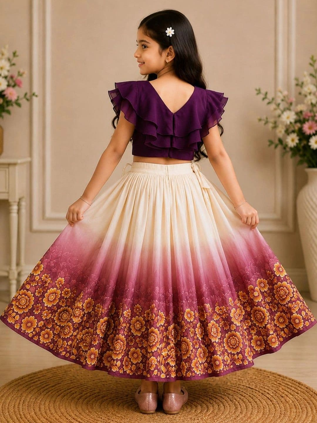 KALINI Girls Ready to Wear Lehenga & thumbnail 2
