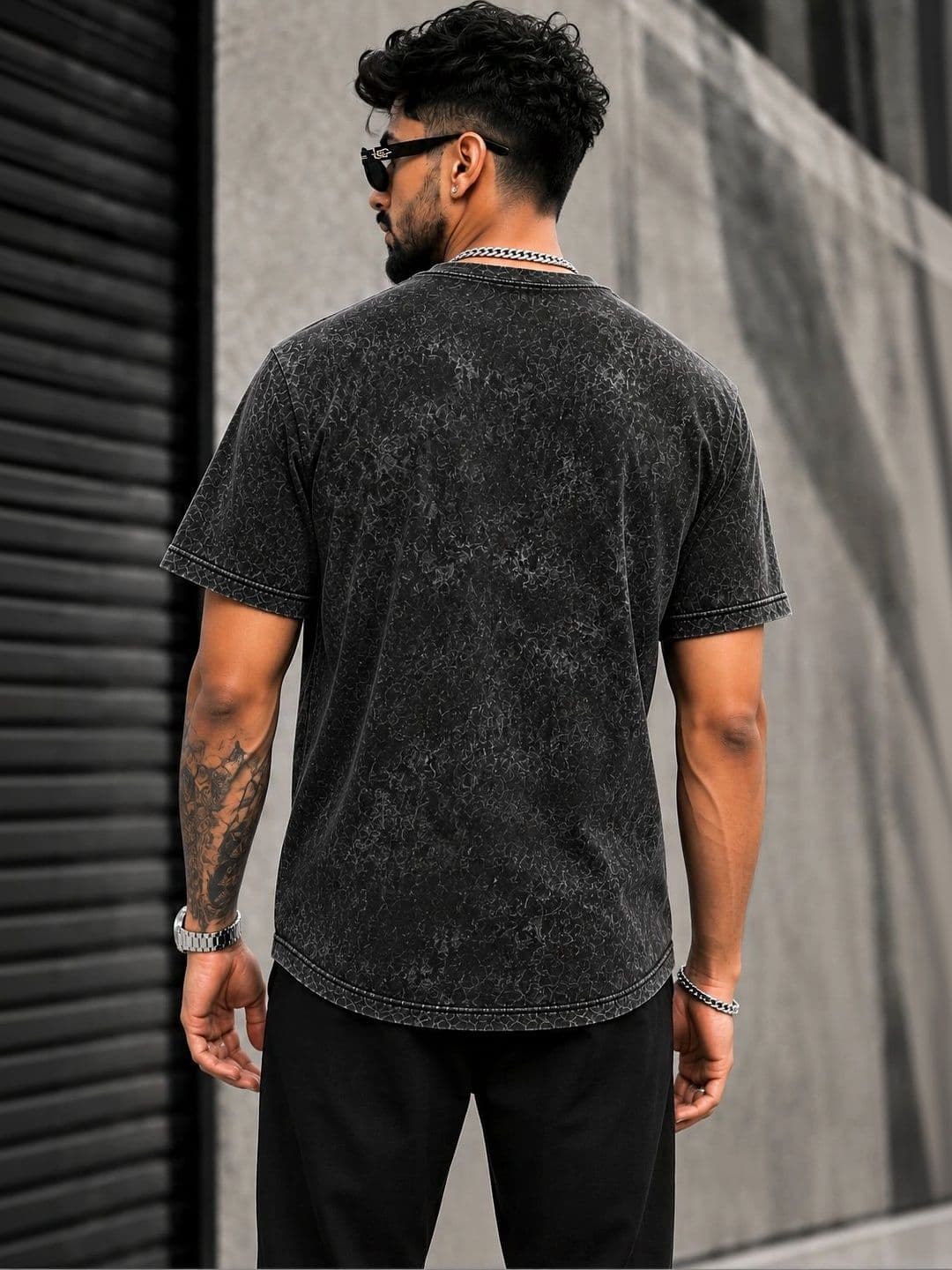 VELS CLOTHING Men Brand Logo Batman Printed Bio Finish T-shirt thumbnail 3