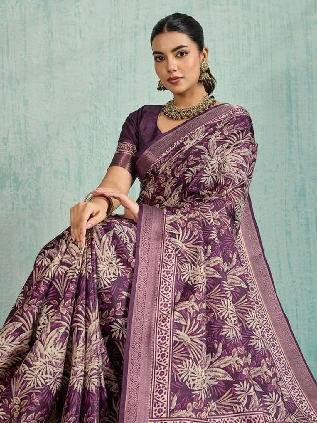Moda Rapido Silk Blend Designer Saree thumbnail 3