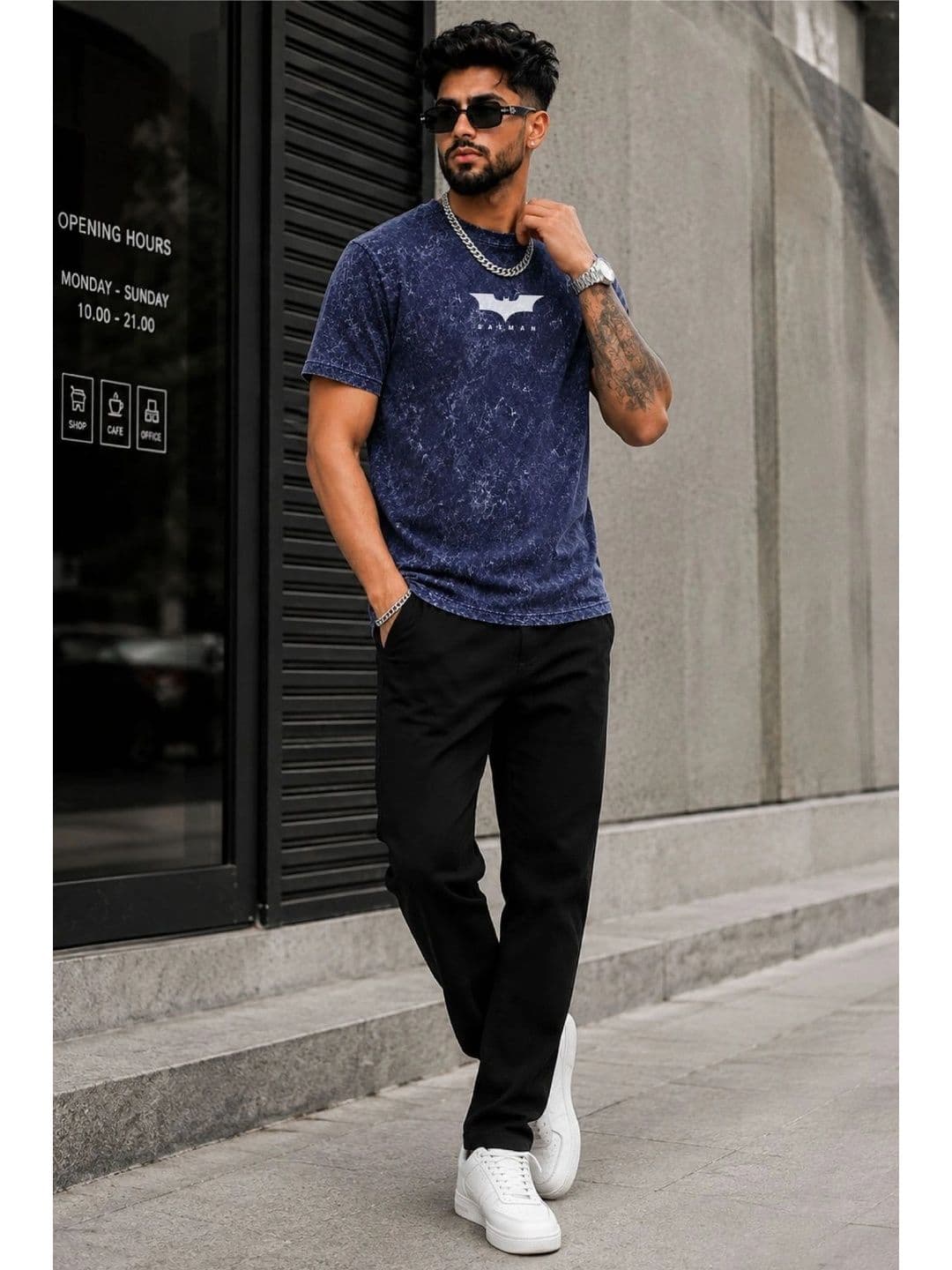 VELS CLOTHING Men Batman Printed Bio Finish T-shirt thumbnail 3