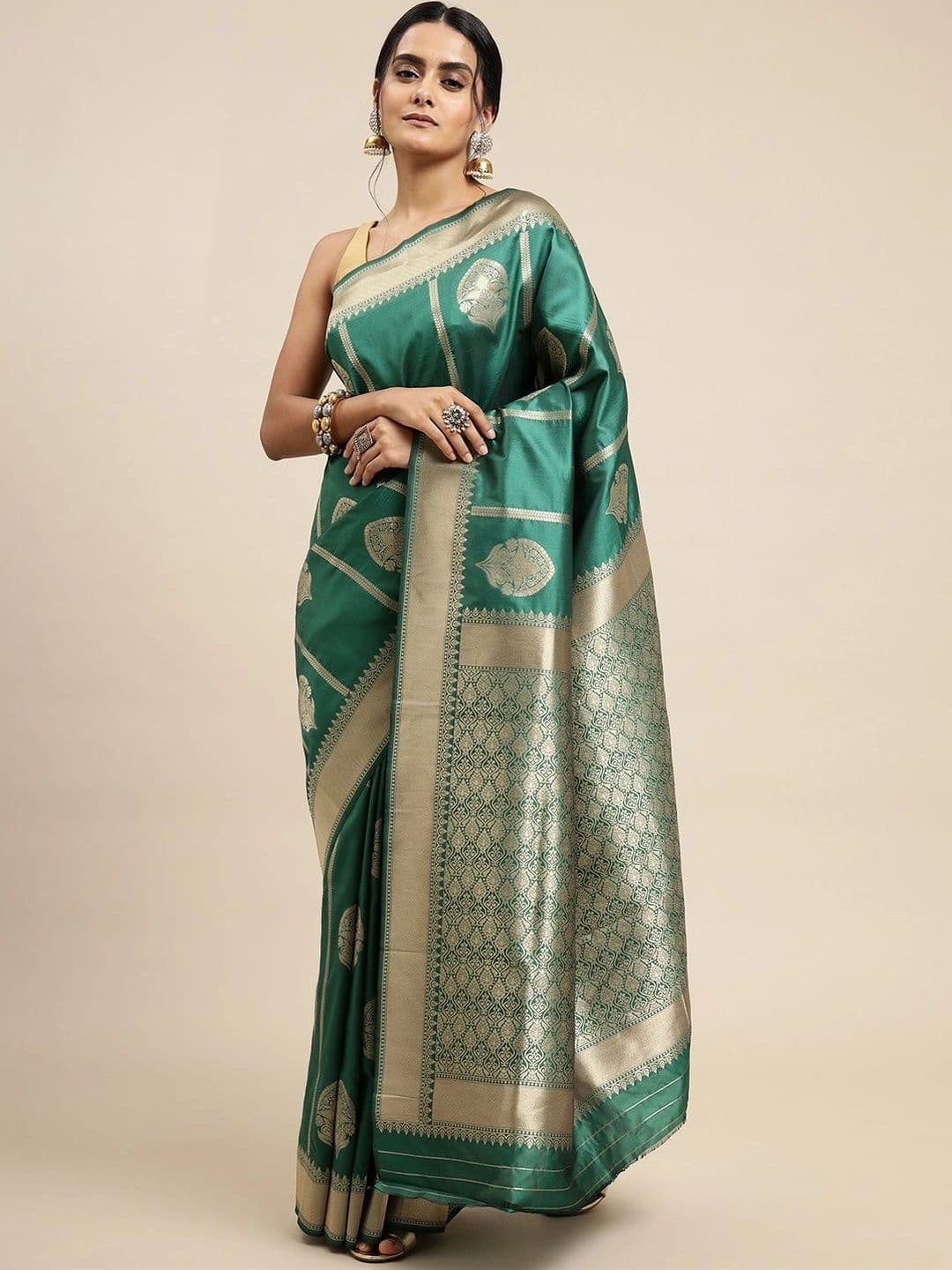 Dhaaga Ghar Woven Design Zari Art Silk Banarasi Saree thumbnail 3