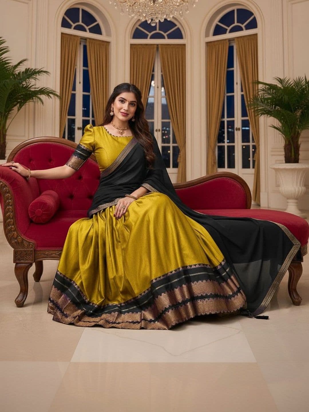 all about you Unstitched Lehenga & Blouse With Dupatta thumbnail 5