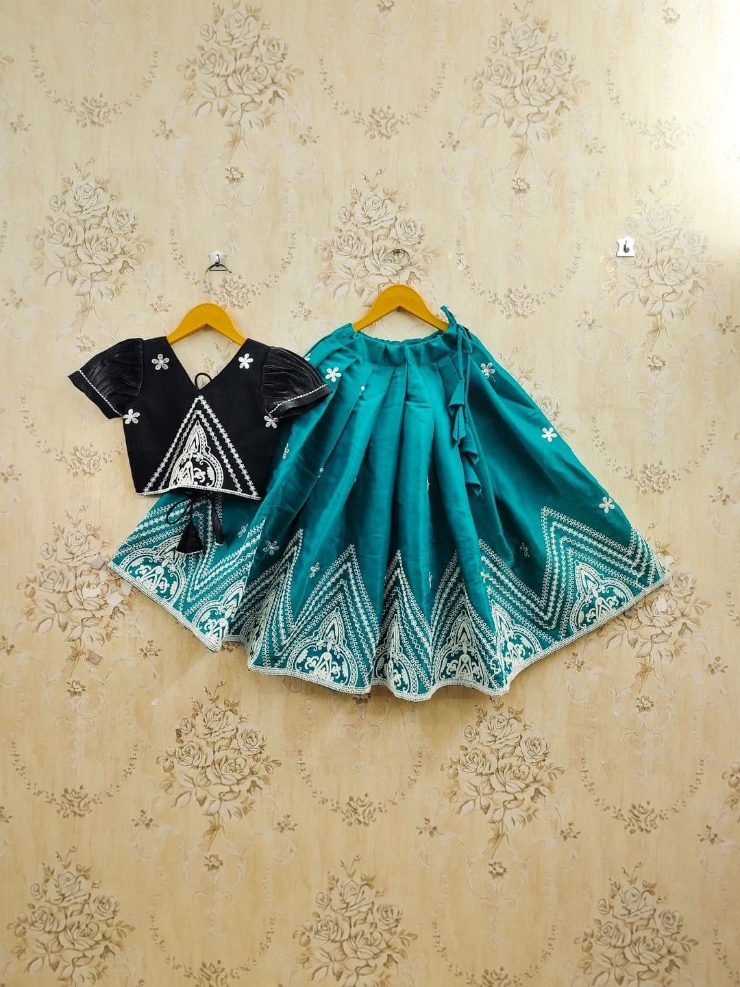 KALINI Girls Embroidered Thread Work Ready to Wear Lehenga thumbnail 6