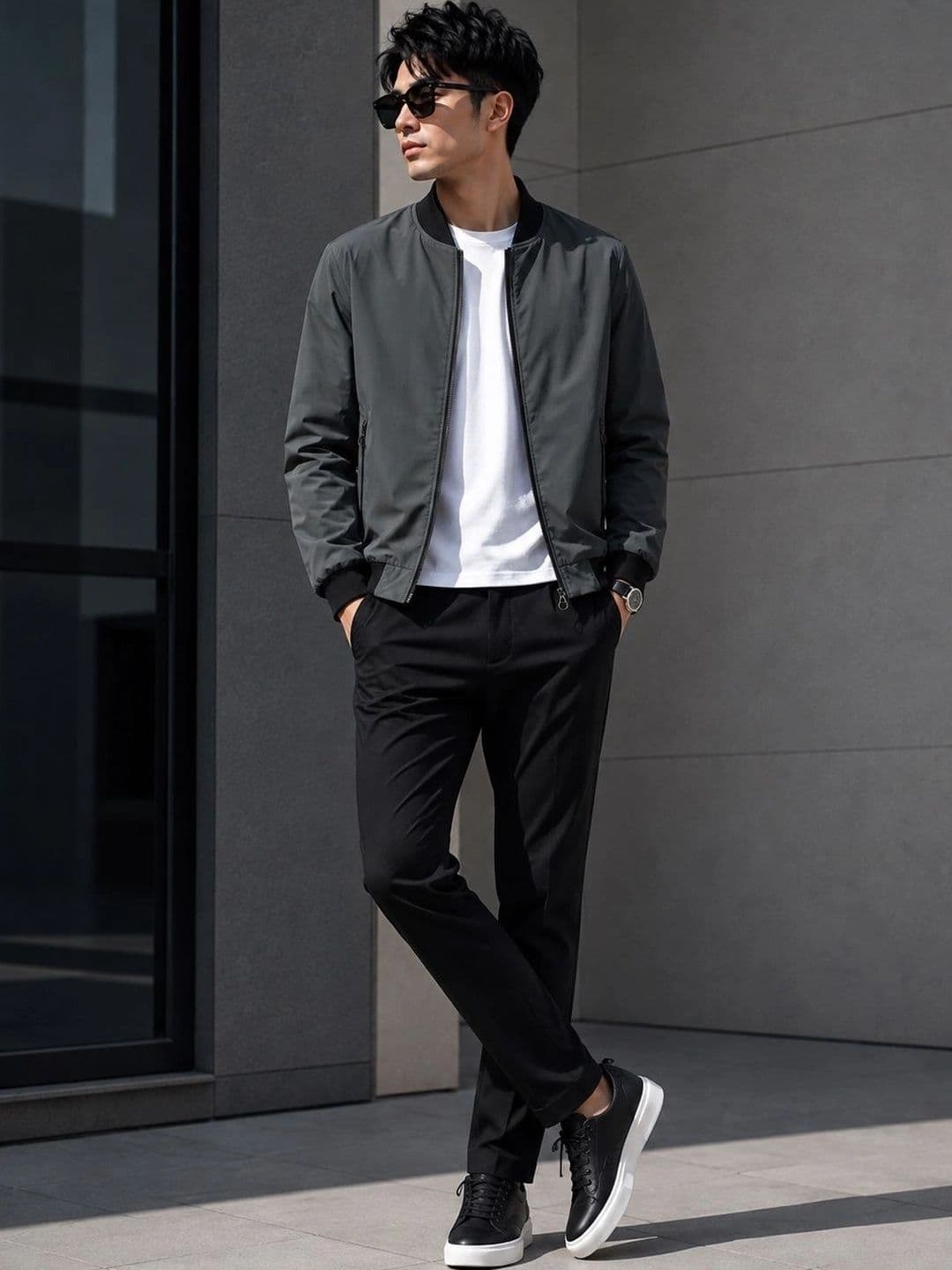 Mast & Harbour Men Lightweight Bomber Jacket thumbnail 2