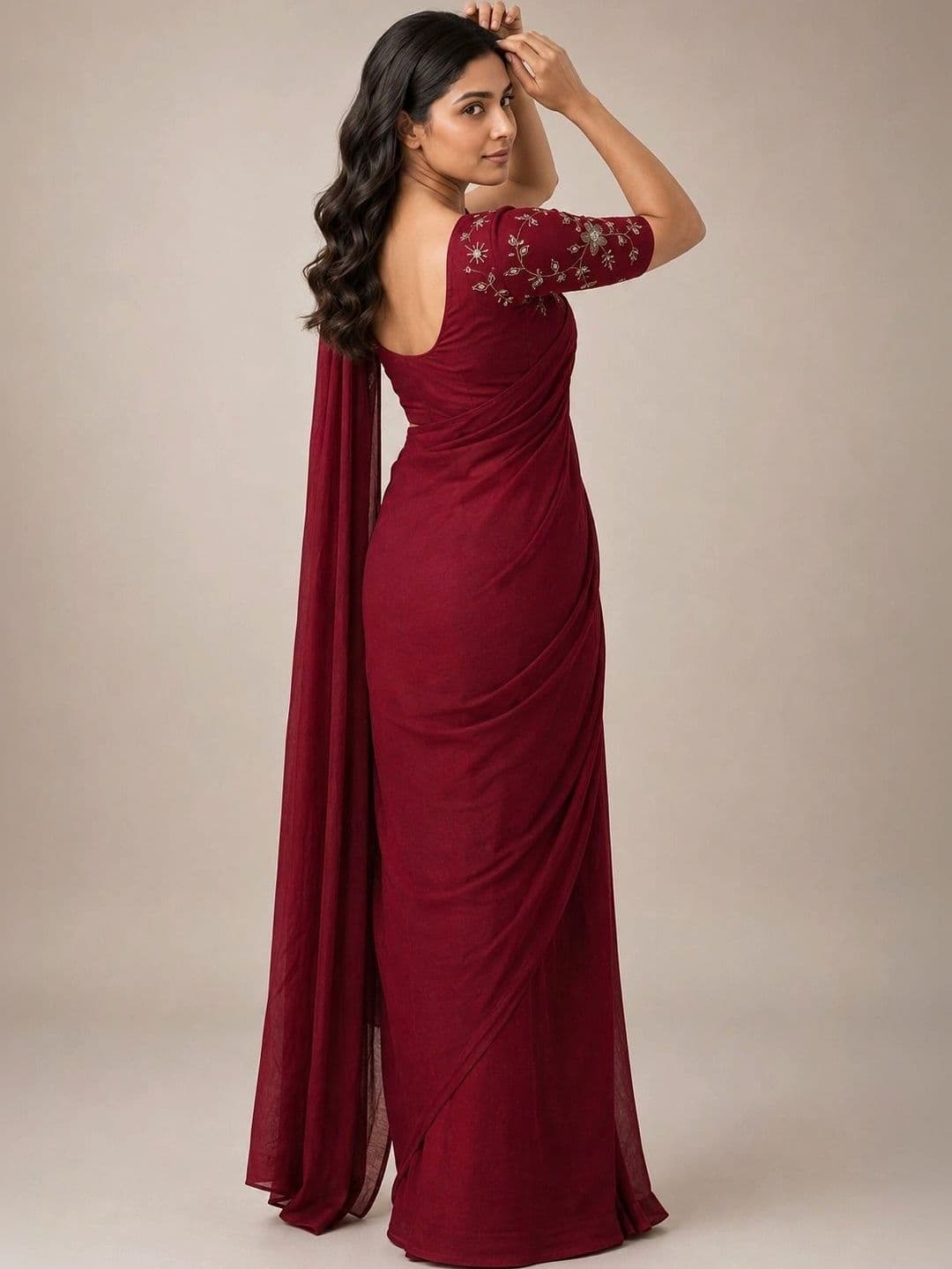 all about you Embroidered Designer Saree thumbnail 5
