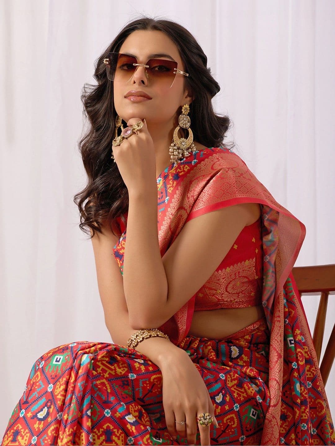 LeeliPeeri Designer Ethnic Motifs Zari Silk Blend Designer Saree thumbnail 2