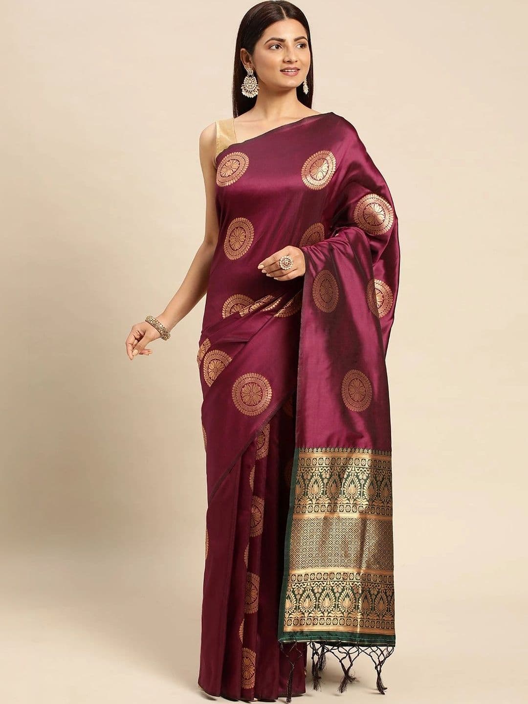Dhaaga Ghar Woven Design Zari Art Silk Banarasi Saree thumbnail 3