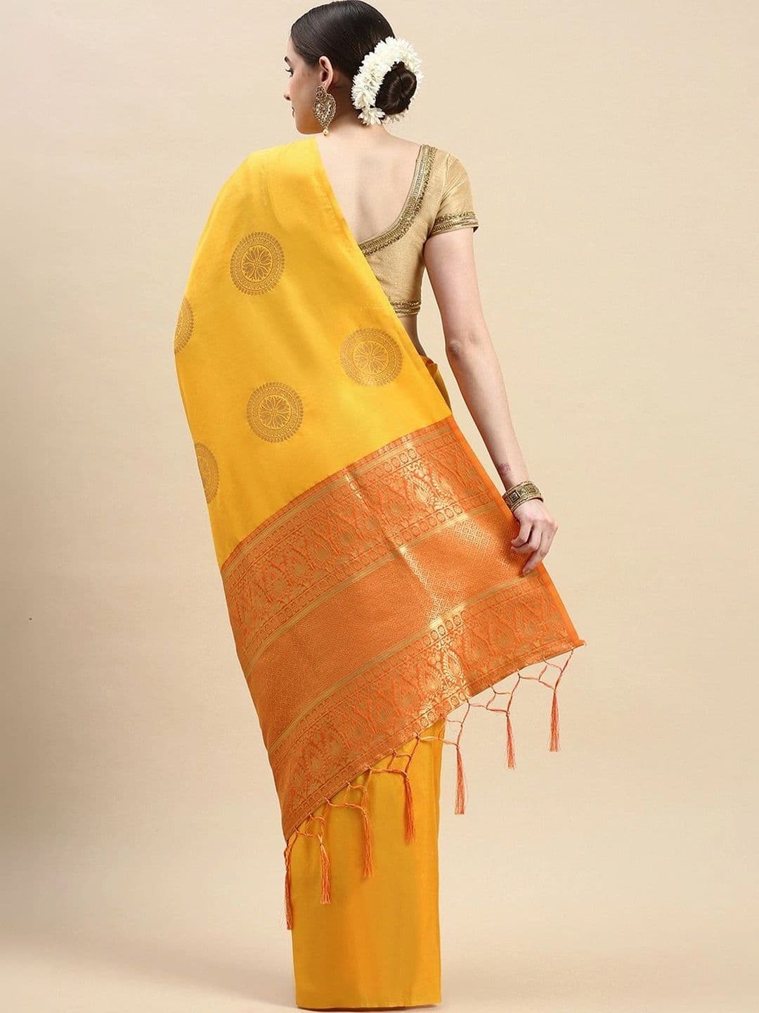 Dhaaga Ghar Women Woven Design Zari Art Silk Banarasi Saree thumbnail 5