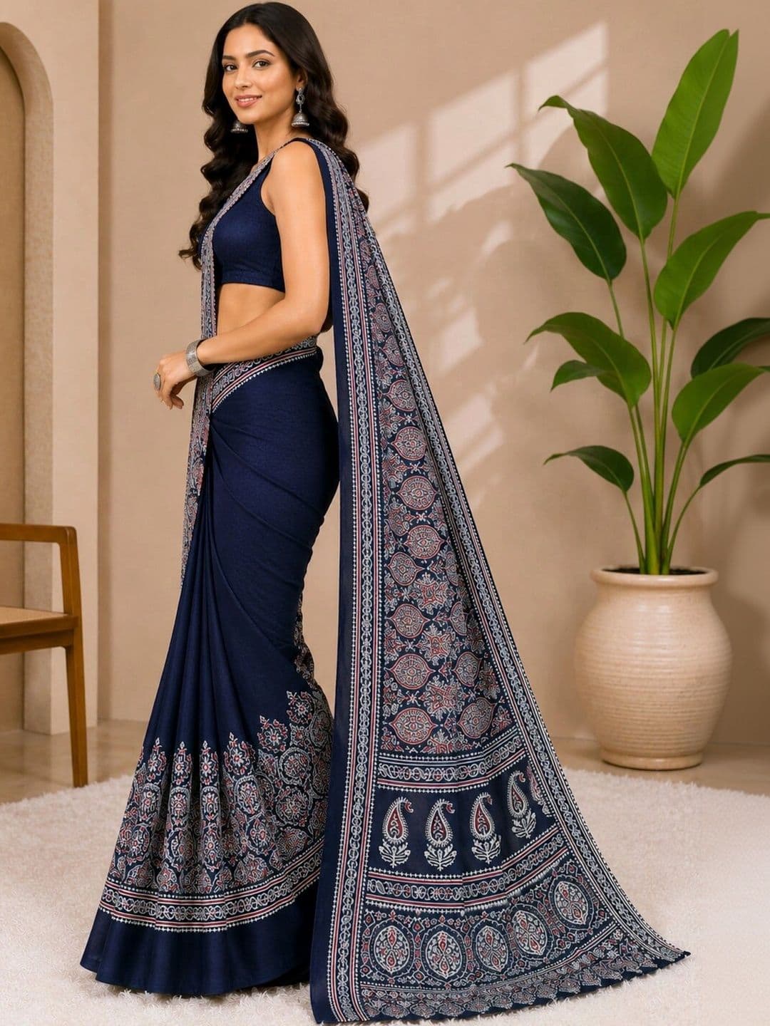 DIVASTRI Paisley Art Silk Designer Saree thumbnail 3
