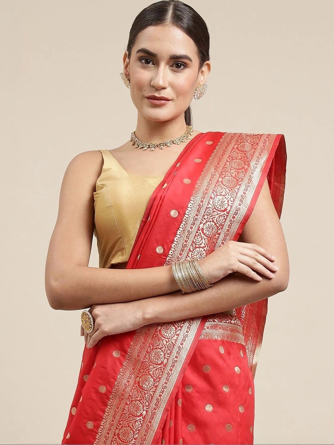 Dhaaga Ghar Woven Design Zari Art Silk Banarasi Saree thumbnail 6