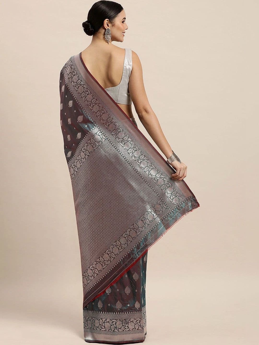 Dhaaga Ghar Woven Design Zari Art Silk Banarasi Saree thumbnail 7