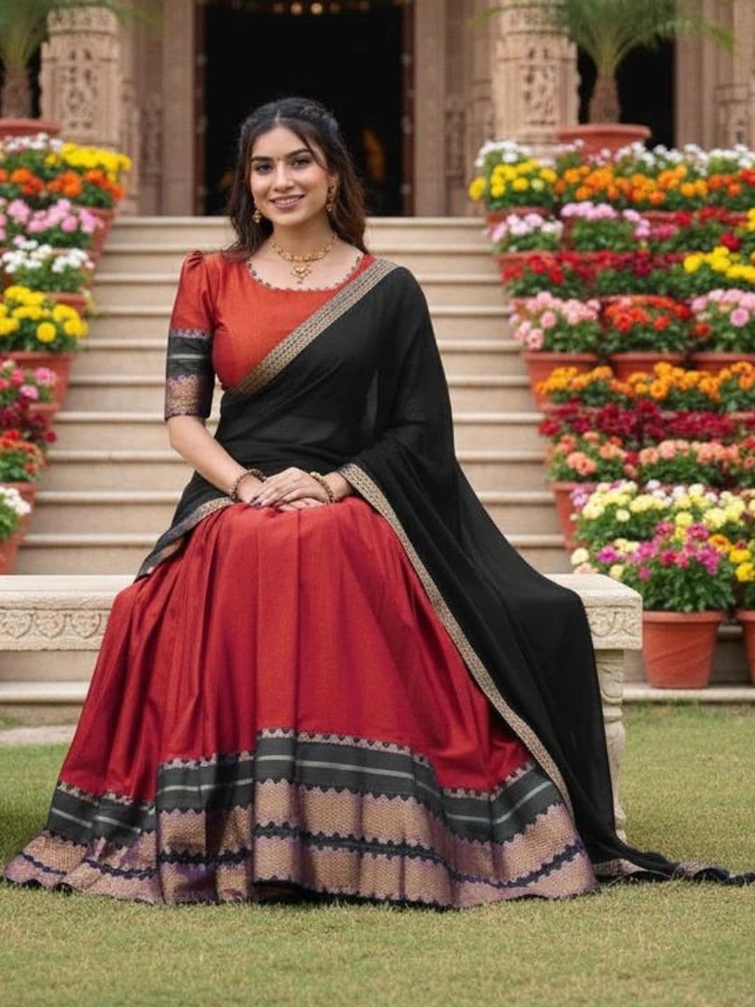 all about you Unstitched Lehenga & Blouse With Dupatta thumbnail 2