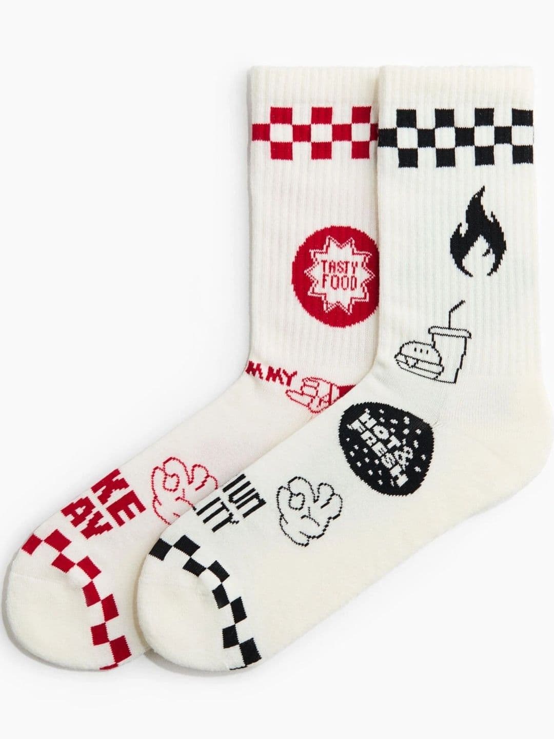 H&M Men Patterned Above Ankle Socks - view 1