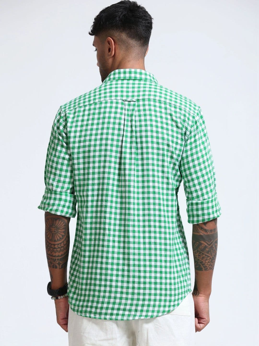 FashionDistrict Men Comfort Gingham Checks Sheer Checked Casual Shirt thumbnail 6