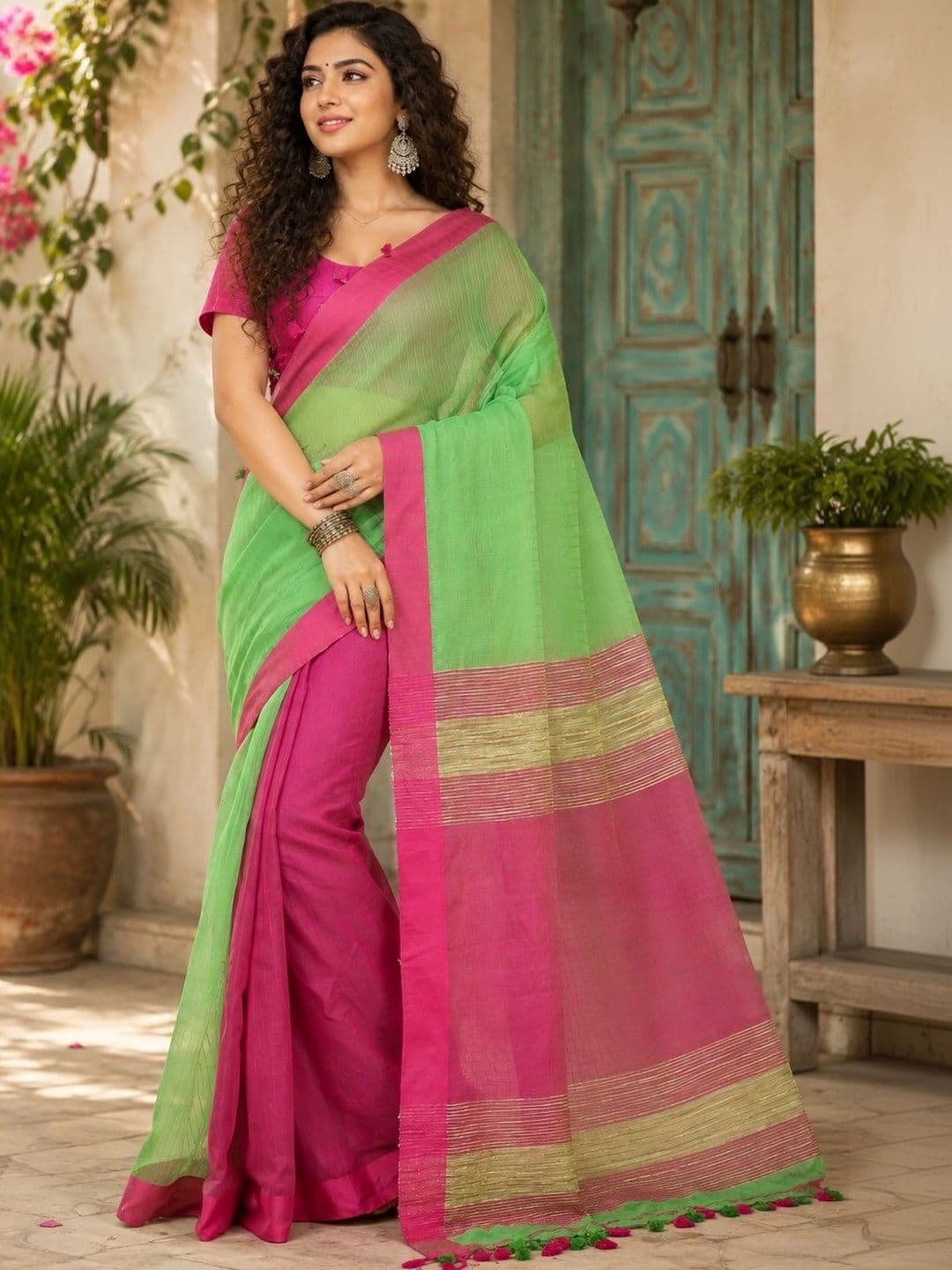 Crochetin Handloom Saree - view 1