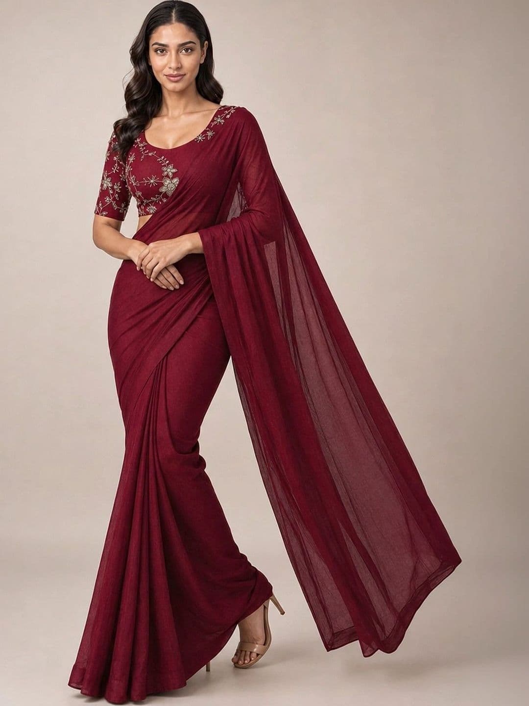 all about you Embroidered Designer Saree thumbnail 4