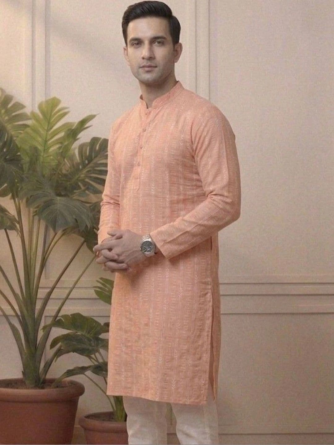 Sypher Boutique Men Dobby Handloom Kurta thumbnail 5