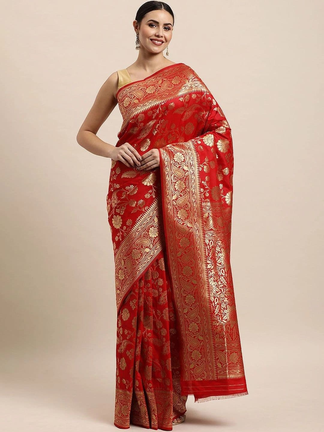 Dhaaga Ghar Woven Design Zari Art Silk Banarasi Saree - view 1